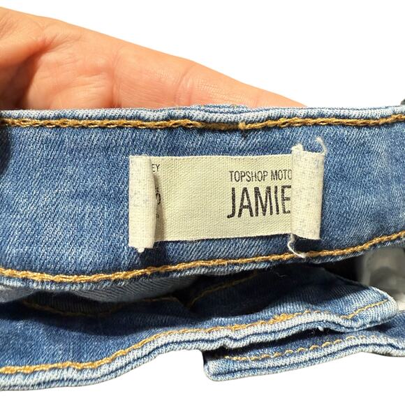 TOPSHOP Moto Jamie Flare medium wash Jeans Size 30 / 10 - Picture 5 of 9